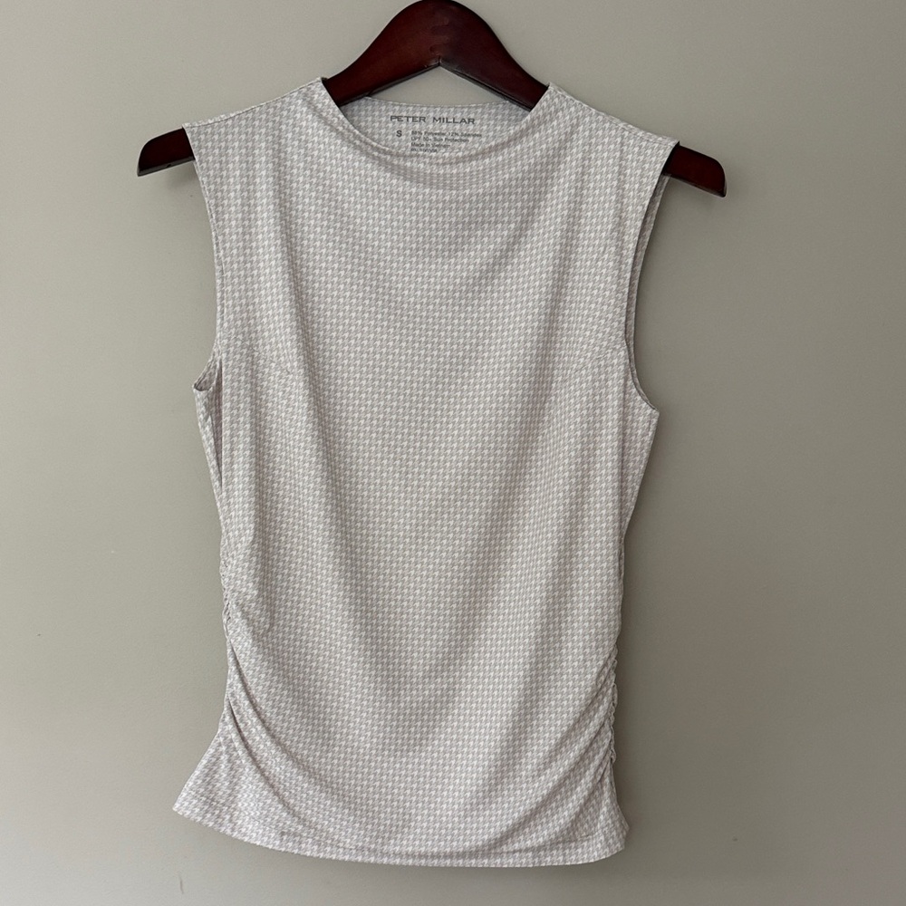 Peter Millar Sleeveless Textured Tank Top - Light Gray